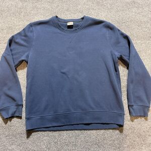Eddie Bauer Sweatshirt Mens XL Blue Lounge Crewneck Pullover Fleece Solid